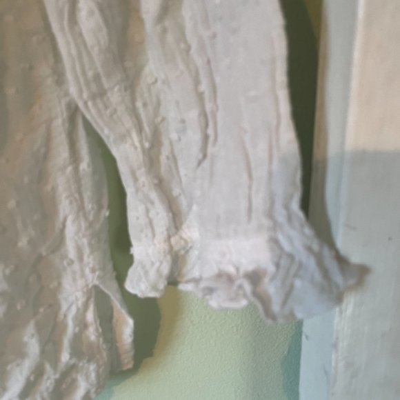 Dear Friends Blouse and Skirt Set in Khaki and White Size M - Picture 4 of 11